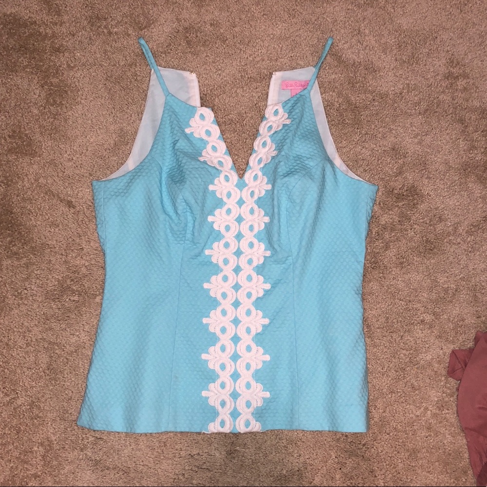 Blue Lilly Pulitzer top
